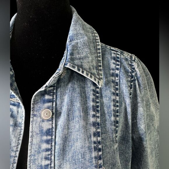 NWT LOGO Denim Shirt XXS - Picture 5 of 8